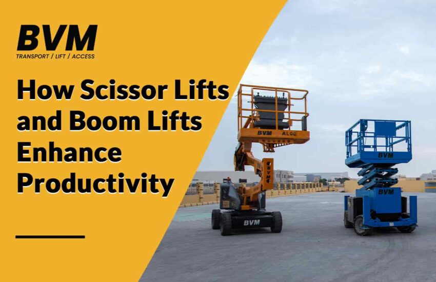 how scissor lift and boom lifts enchance productivity (1)